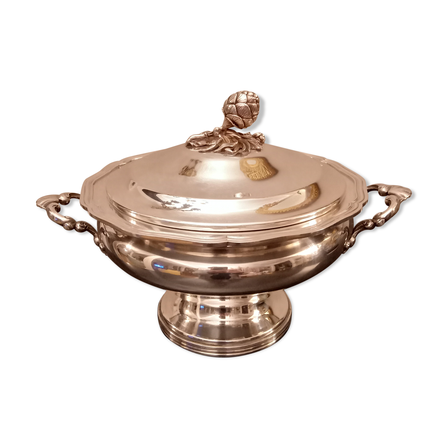 Silver metal soup