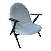Fauteuil restauré de style mid-century attribué à Bengt Ruda pour Nordiska, Danemark, années 1950.