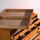 Antique plan cabinet made of beech wood – Slovakia, circa 1960