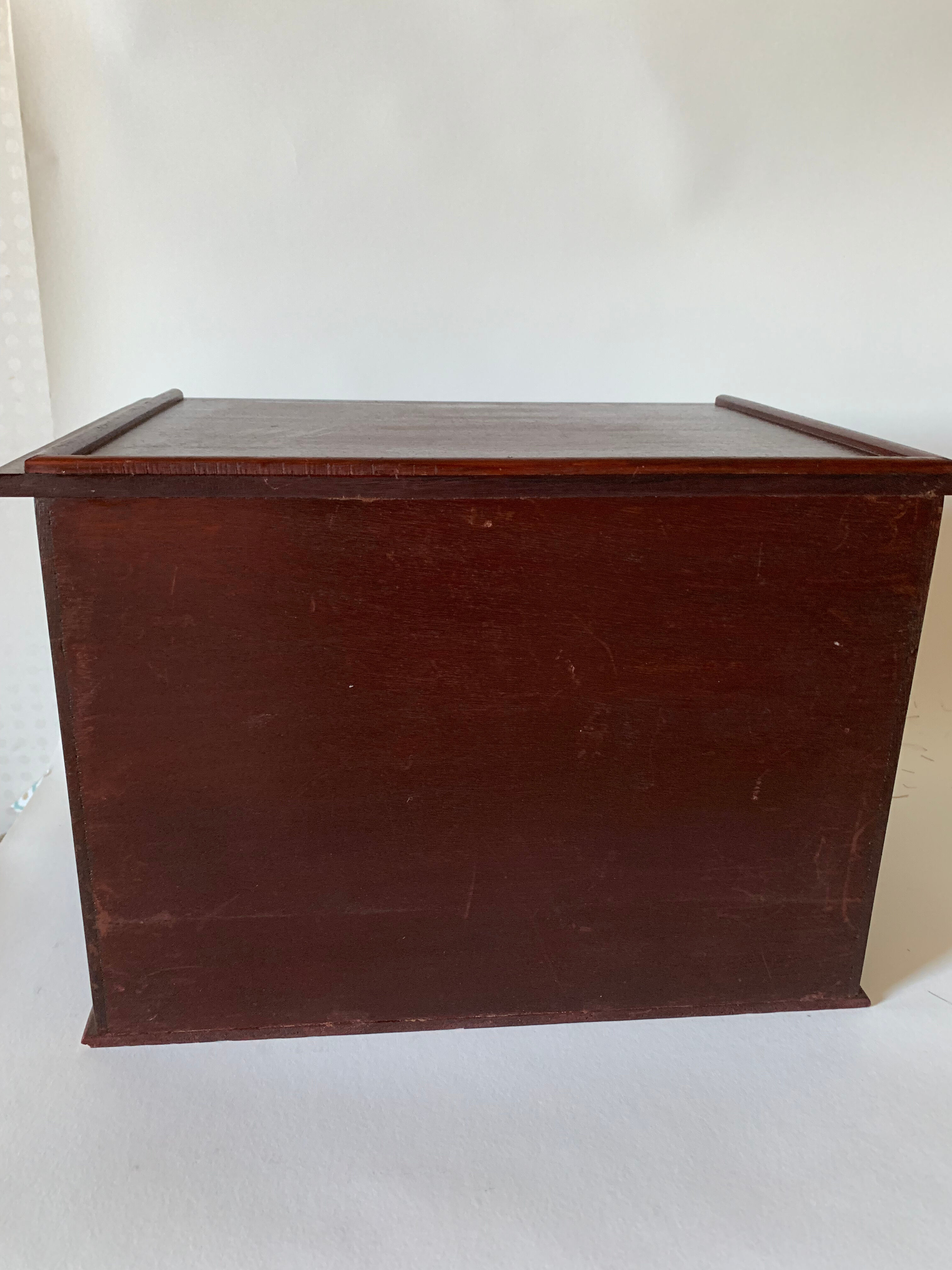 Wooden desk storage