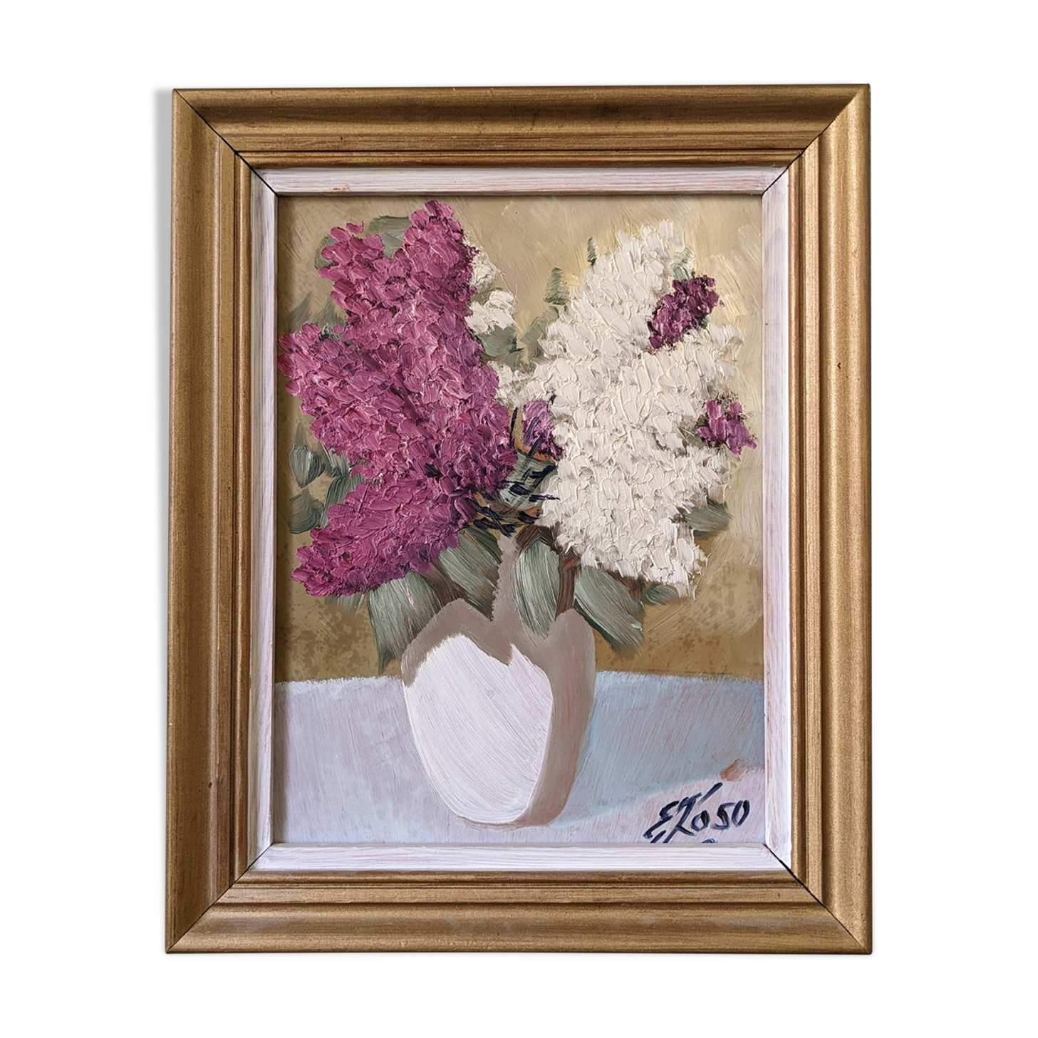 Still life painting Swedish mid century