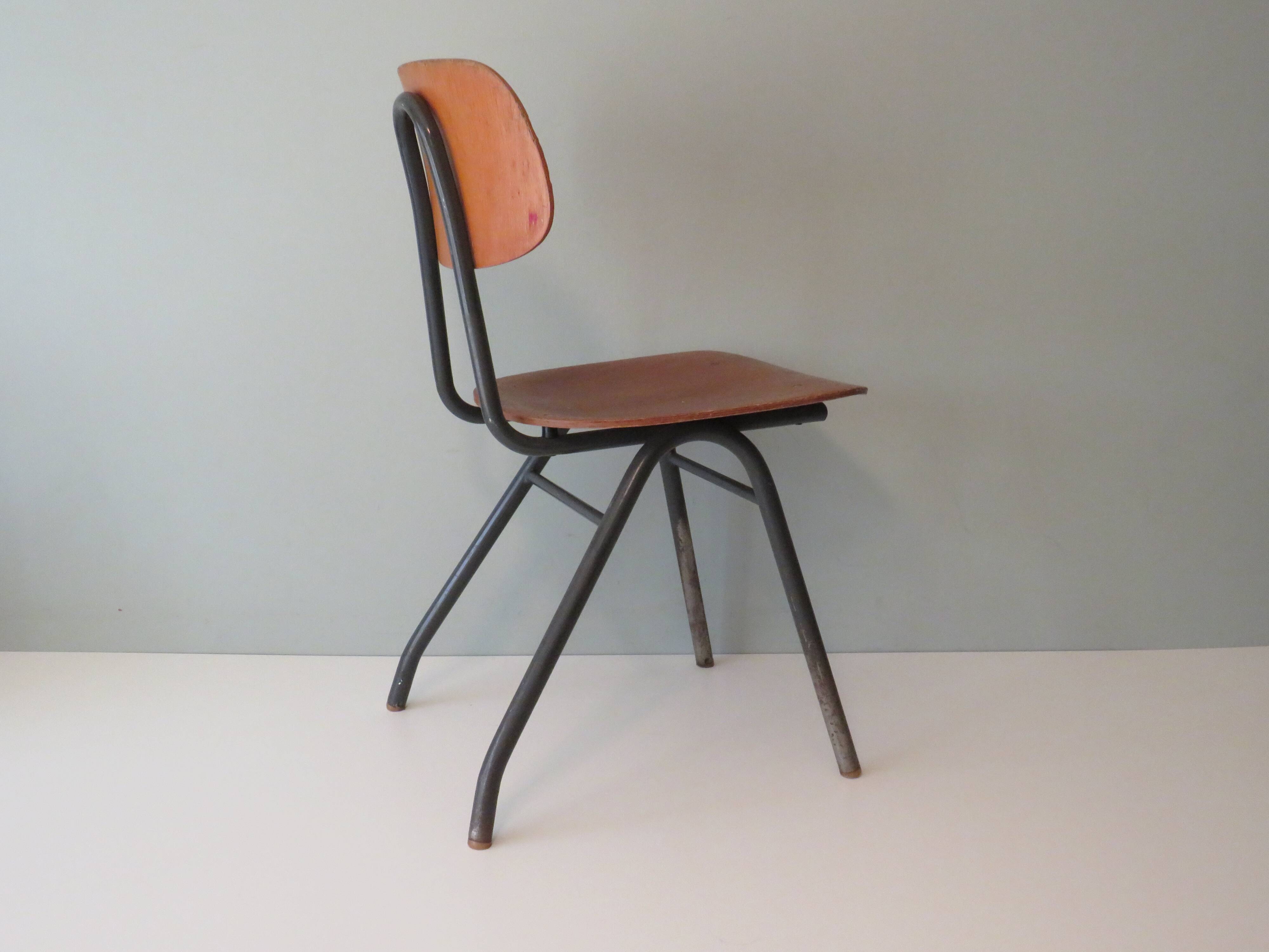 Suite of 6 industrial chairs, Germany 1960