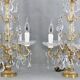 Pair girandoles chandelier bronze & crystal louis XV style