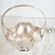 Antique silver sugar bowl with sprinkling spoon