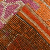 Orange & Pink Oushak Runner Rug, 103x325Cm