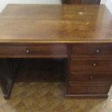Bureau à caisson, en noyer, à 5 tiroirs