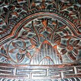 Ethnic carved wooden worker's furniture