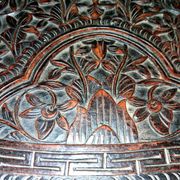 Ethnic carved wooden worker's furniture