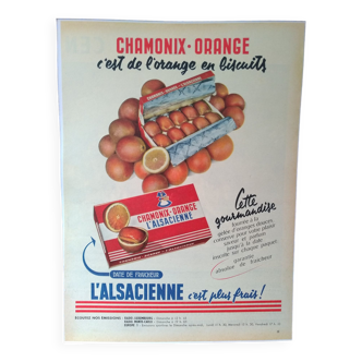 Paper advertisement l'Alsacienne biscuits