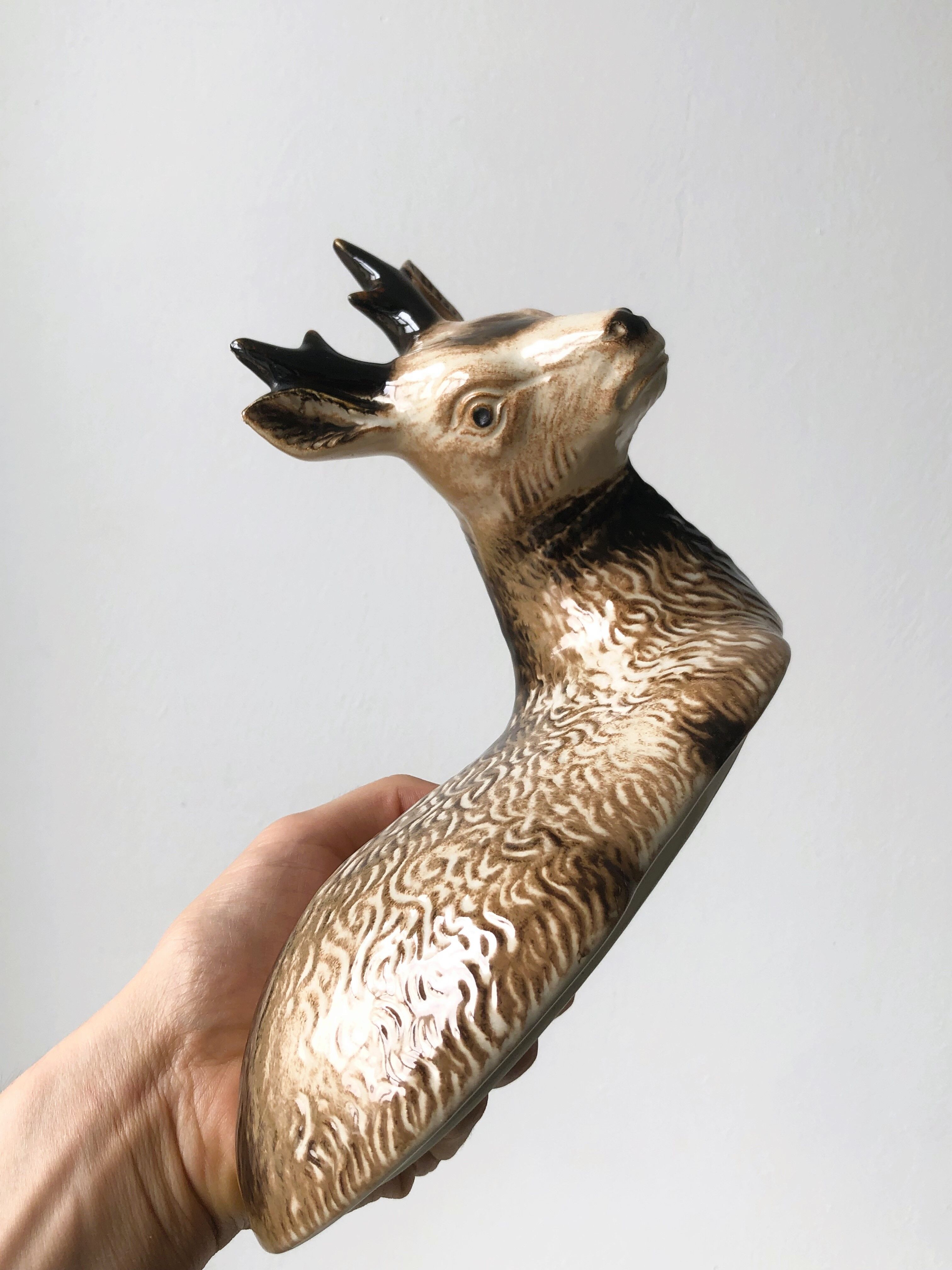 Michel Caugant Terrine deer deer ceramic earthenware vintage