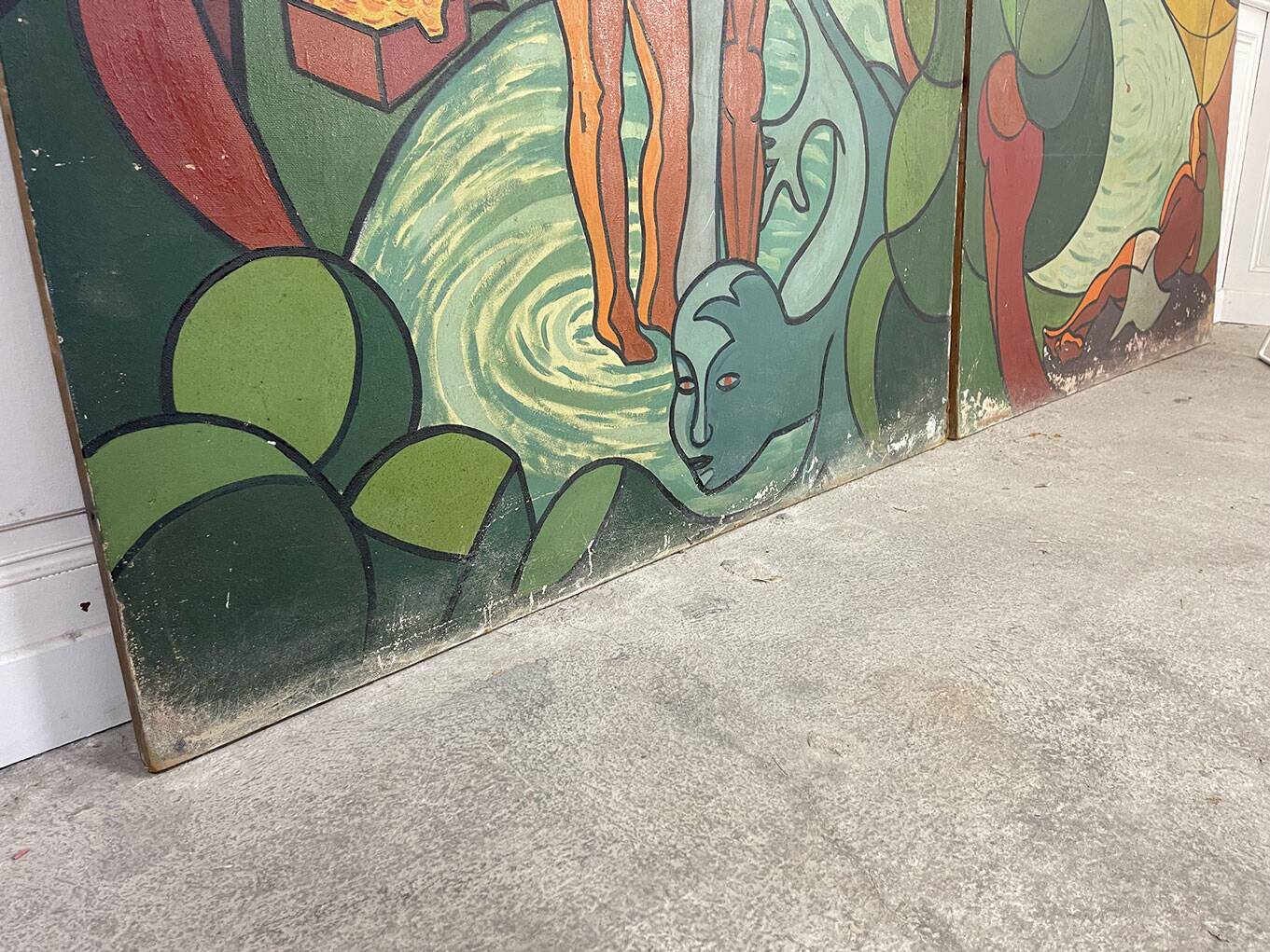 1950s diptych in the post-nabis style