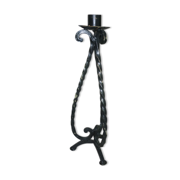 Wrought iron candle holder