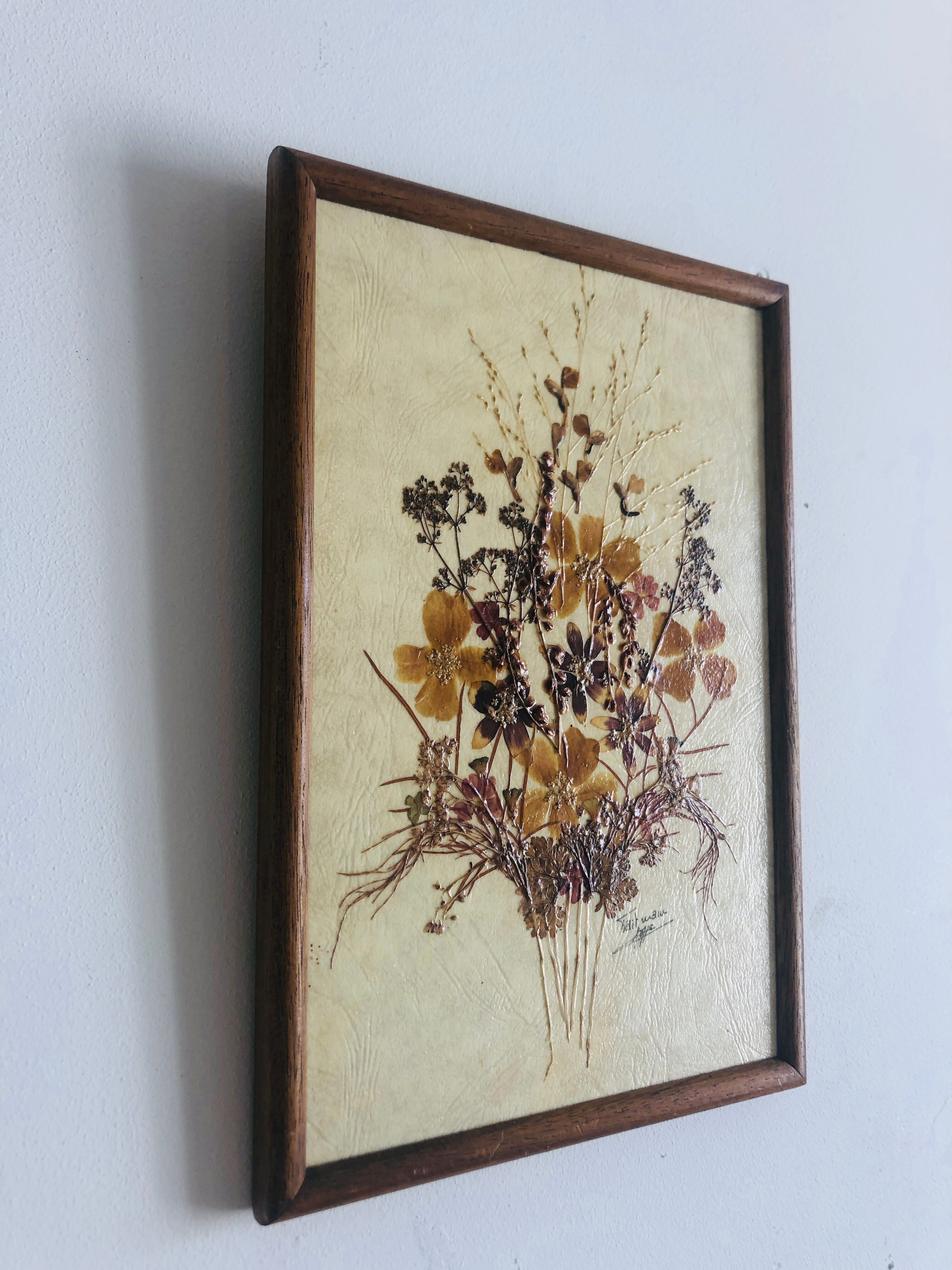 Frame dried flowers