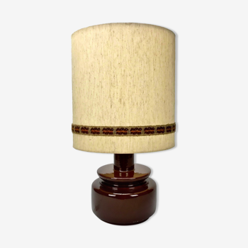 Ceramic table lamp and seventies fabric