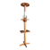 Rare oak and ceramic floor lamp – Guillerme et Chambron, 1950s