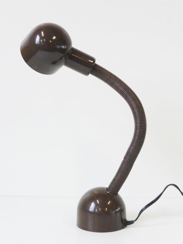 Isao Hosoe : rare lampe serpent ebi version lampe à poser chocolat 1970 vintage