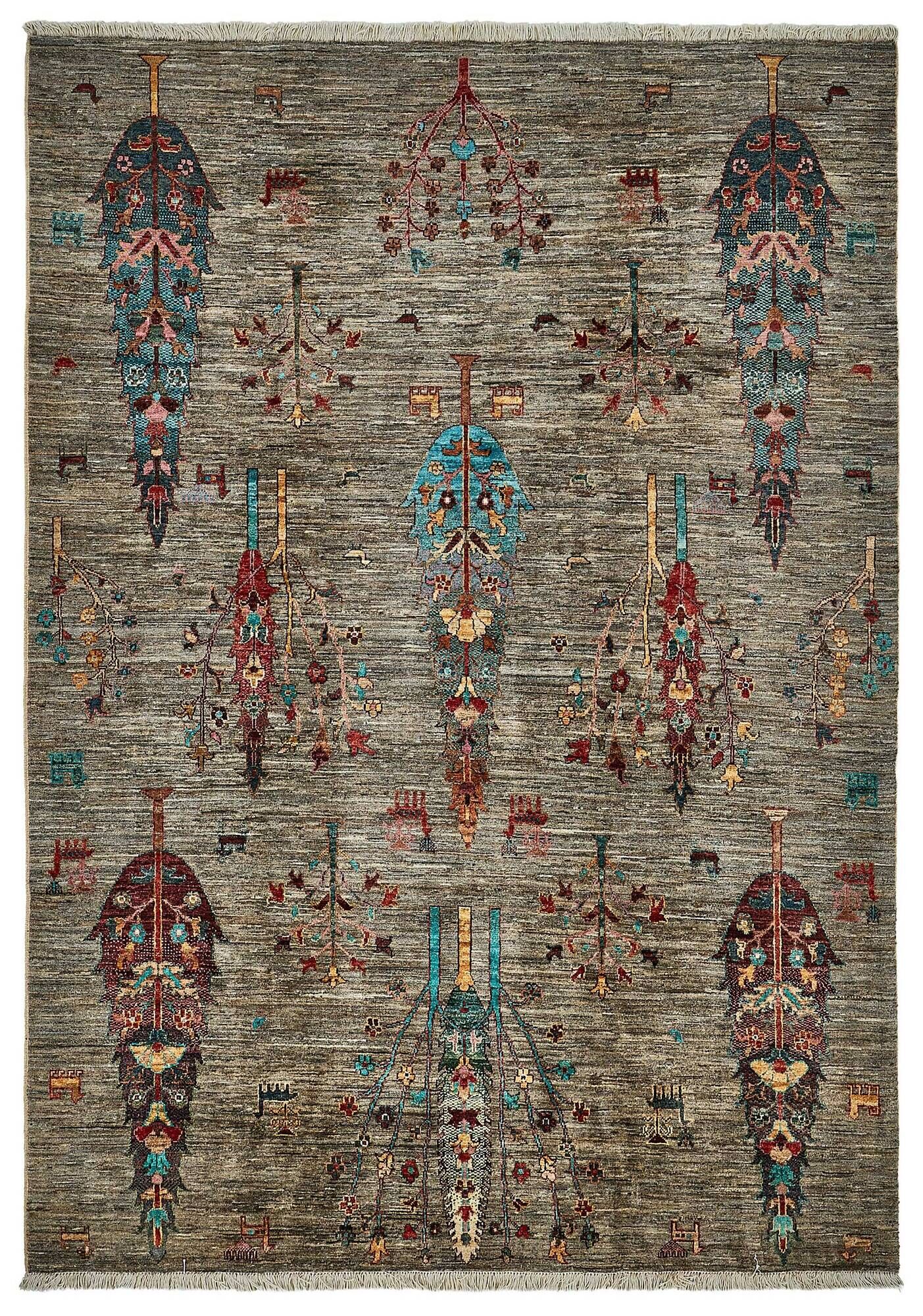 Turkish Handknotted Wool Oushak Rug 182 cm x 253 cm