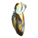 Vase en céramique émaillée, pièce unique, signé D. Prioton, col coquillage