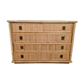 Wicker and bamboo chest of drawers by Dal Vera, 1960s