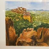 Ancienne peinture jean laville st germain roussillon + cadre bois