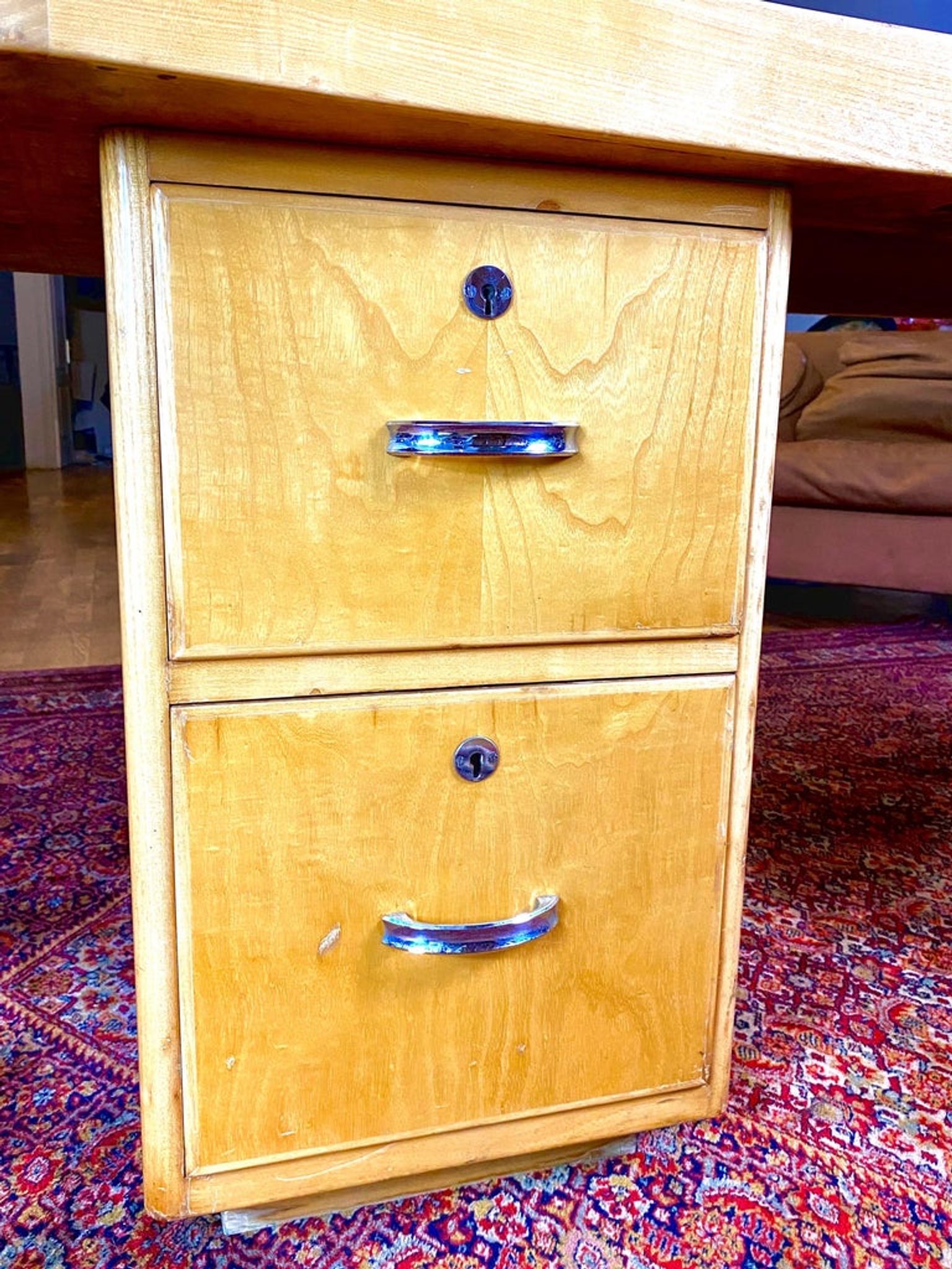 Bureau boomerang art déco, 1940 environ
