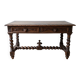 Antique solid wood carved desk in Louis XIII style.