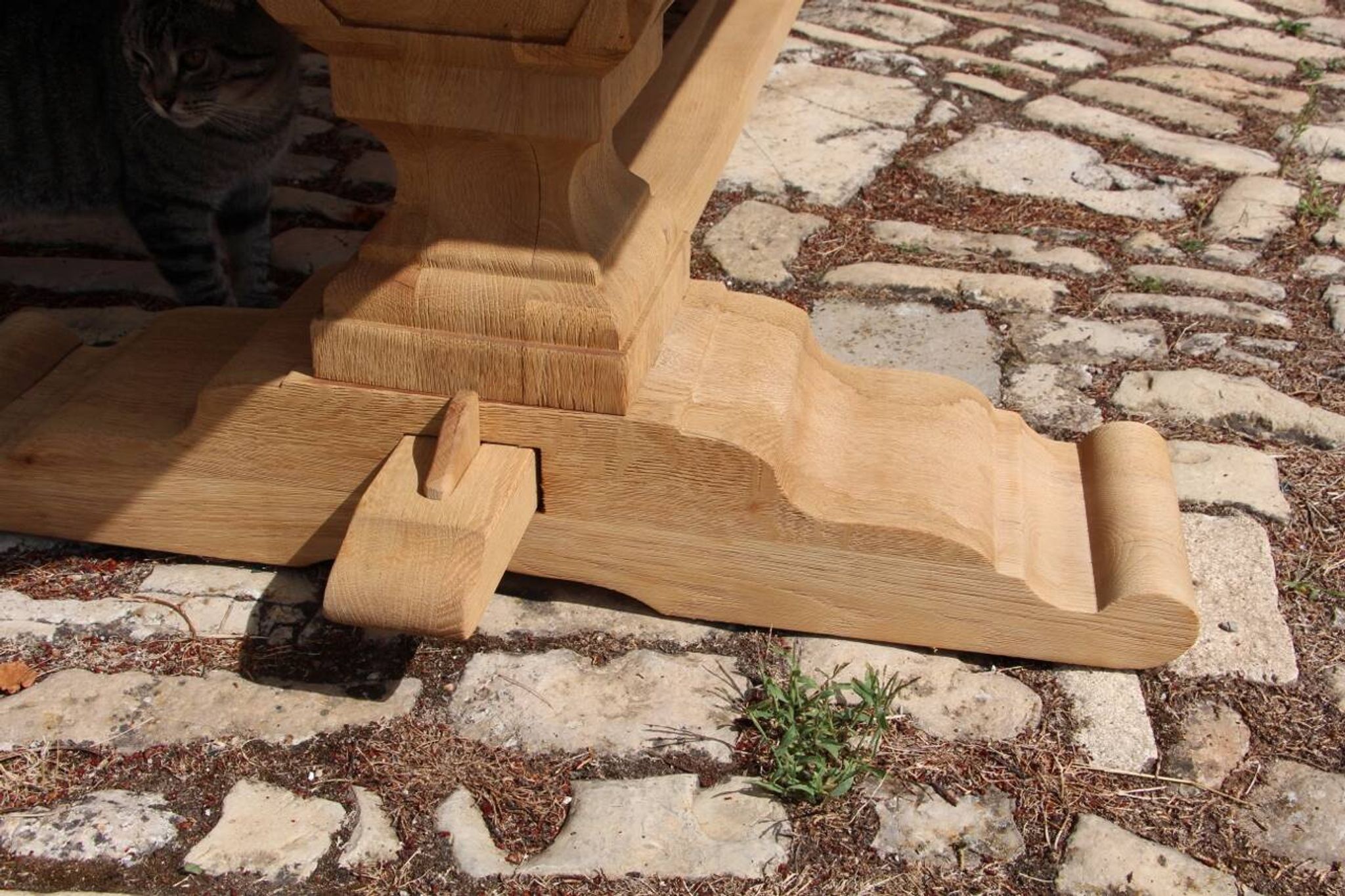 large monastery table in light oak 250 cm in length