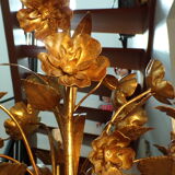 Chandelier bouquet of golden iron flower 5 fires