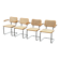 Set of 4 Cesca chairs model B64 with armrests Cesca Marcel breuer design