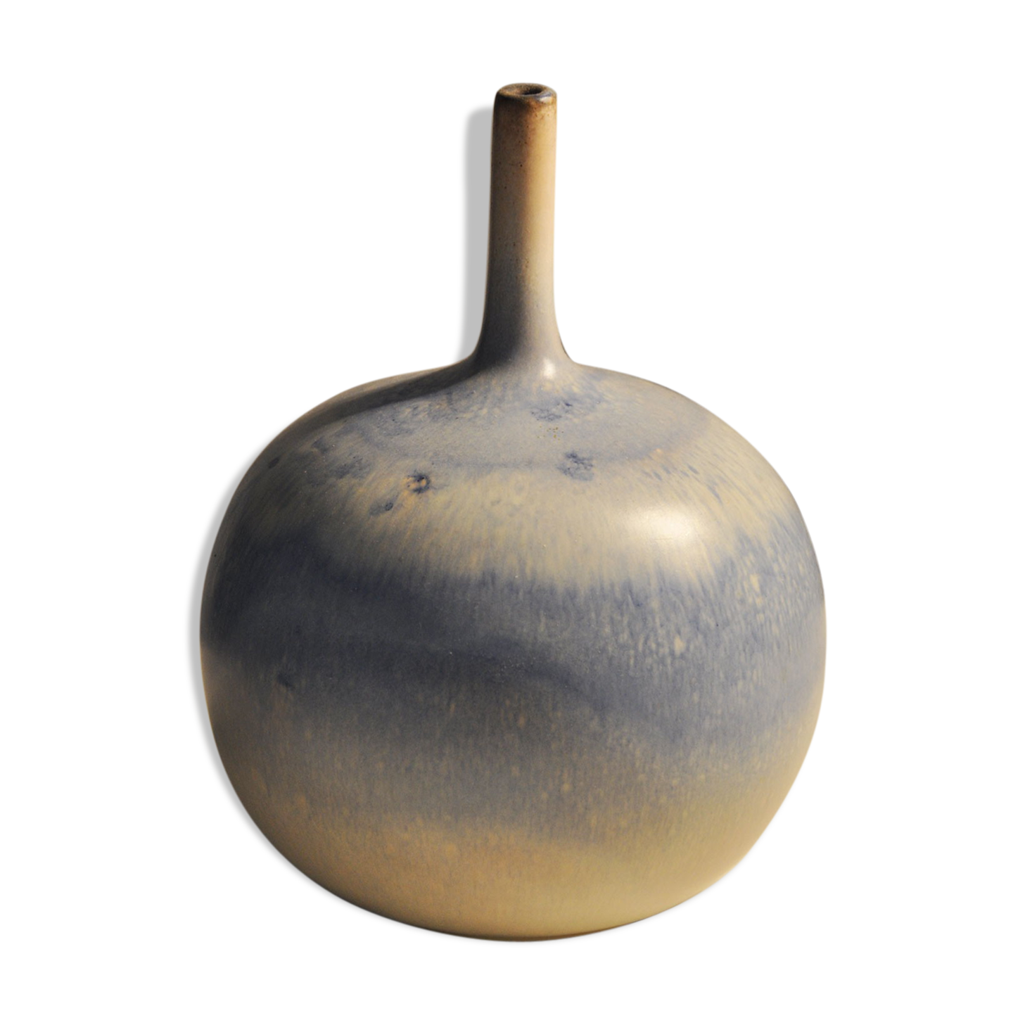 Blue ceramic soliflore vase