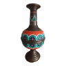 Polychrome copper vase