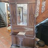 Old oak coat rack