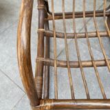 Two-seater rattan bench