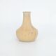 Small modern mid-century Scandinavian collection vase in sandy brown stoneware by Gunnar Borg.
