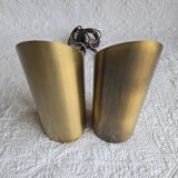 Pair of lamps signed by Jean Perzel – cylindrical with an oblique opening.