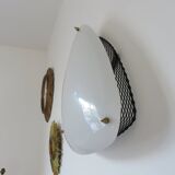 Perspex and expanded metal wall light from the 50s and 60s