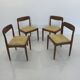 Vintage Danish Dining Chairs in Teak by H.W. Klein for Bramin, Set of 4