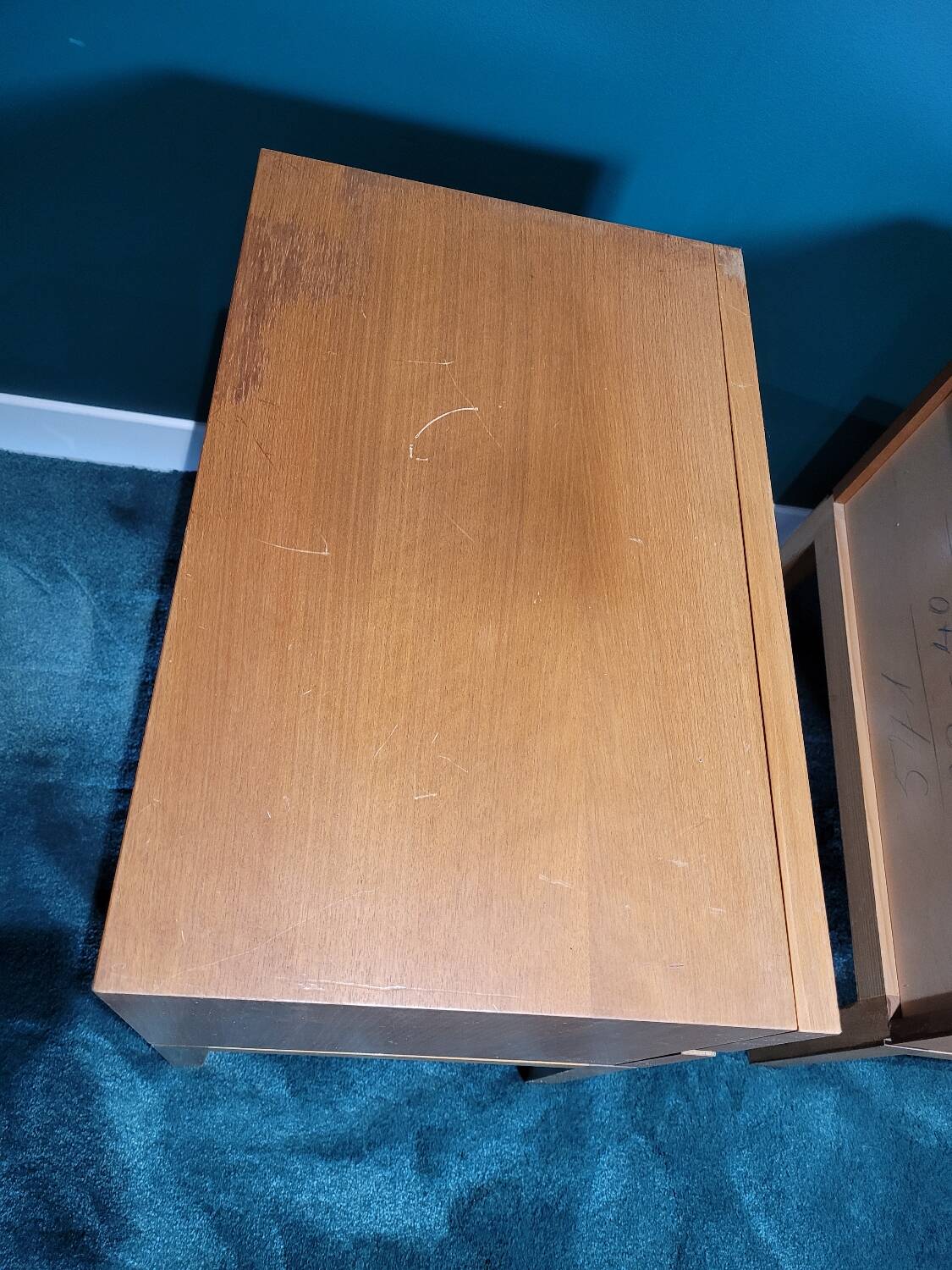 Pair of vintage bedside tables with 2 drawers