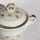 Vintage flower sugar bowl in real hard porcelain sfp