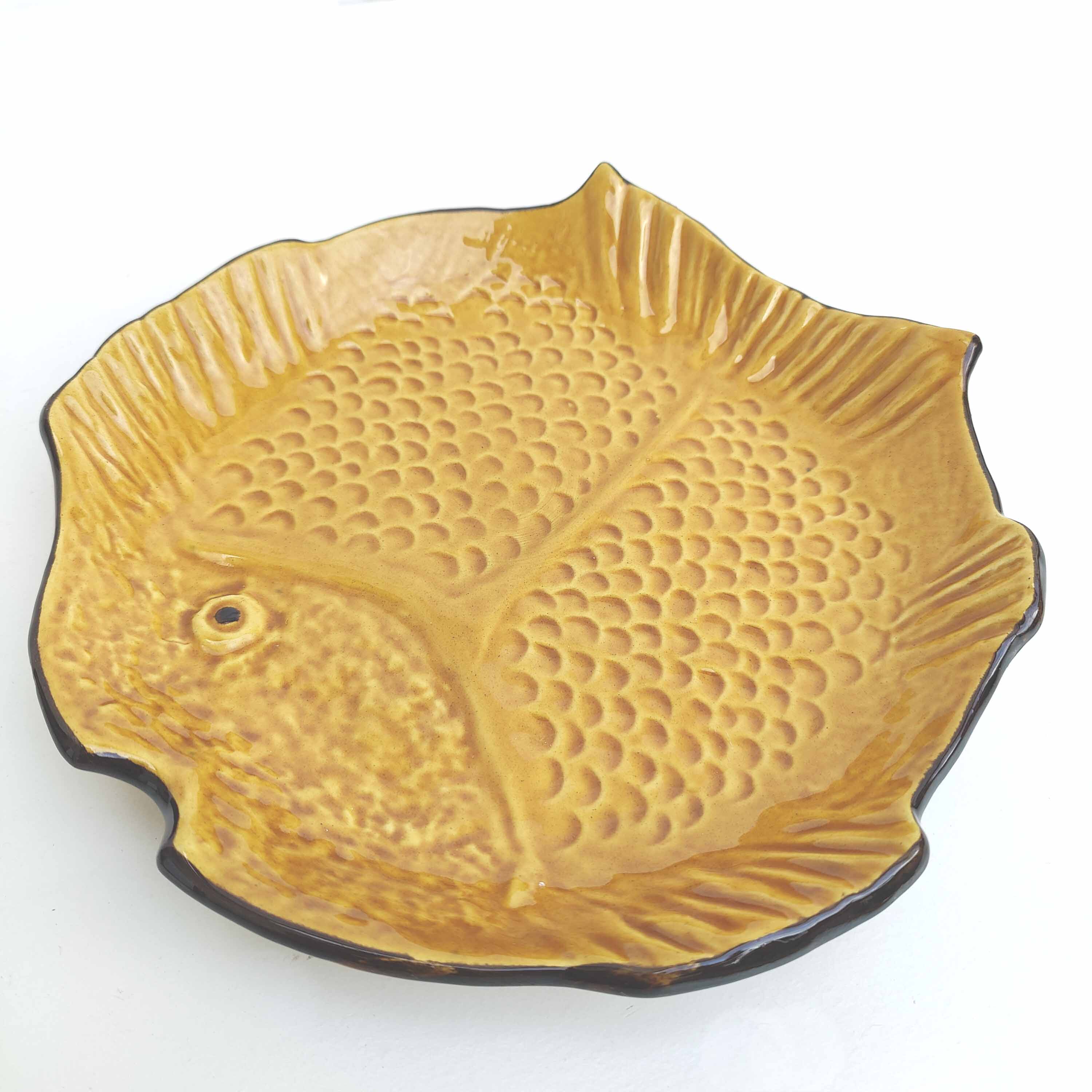 Zoomorphic dish ceramic fish Poet-Laval