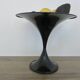 "Diabolo" fruit bowl with tulip base, made of metal, 1970s 80s.