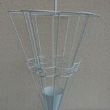 White forged metal umbrella holder