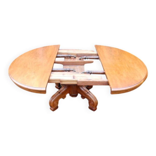 Table de salle à manger d époque napoléon III en noyer 20 couverts