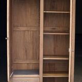 Superb large Parisian oak wardrobe (1930s/1940s)