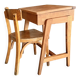 School desk and chair set stamped Baumann