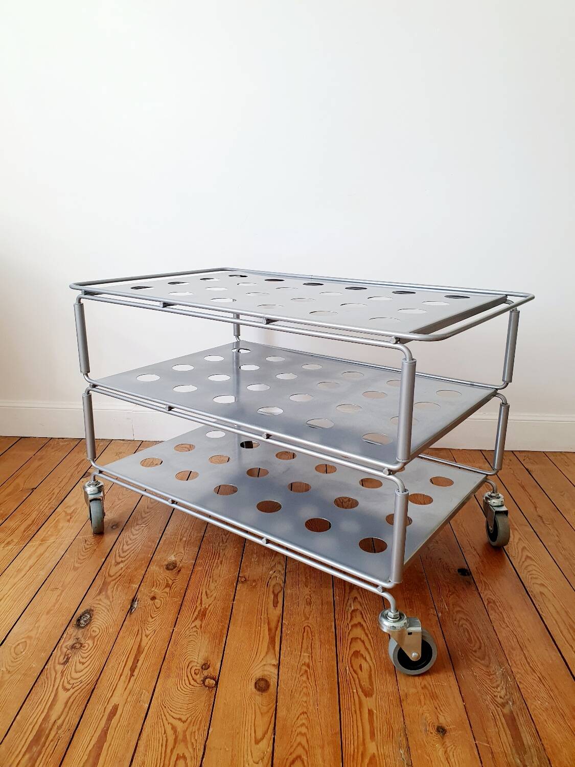 Niels Gammelgaard vintage metal trolley, rolling cart