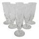 Set of 6 champagne flutes engraved 1960