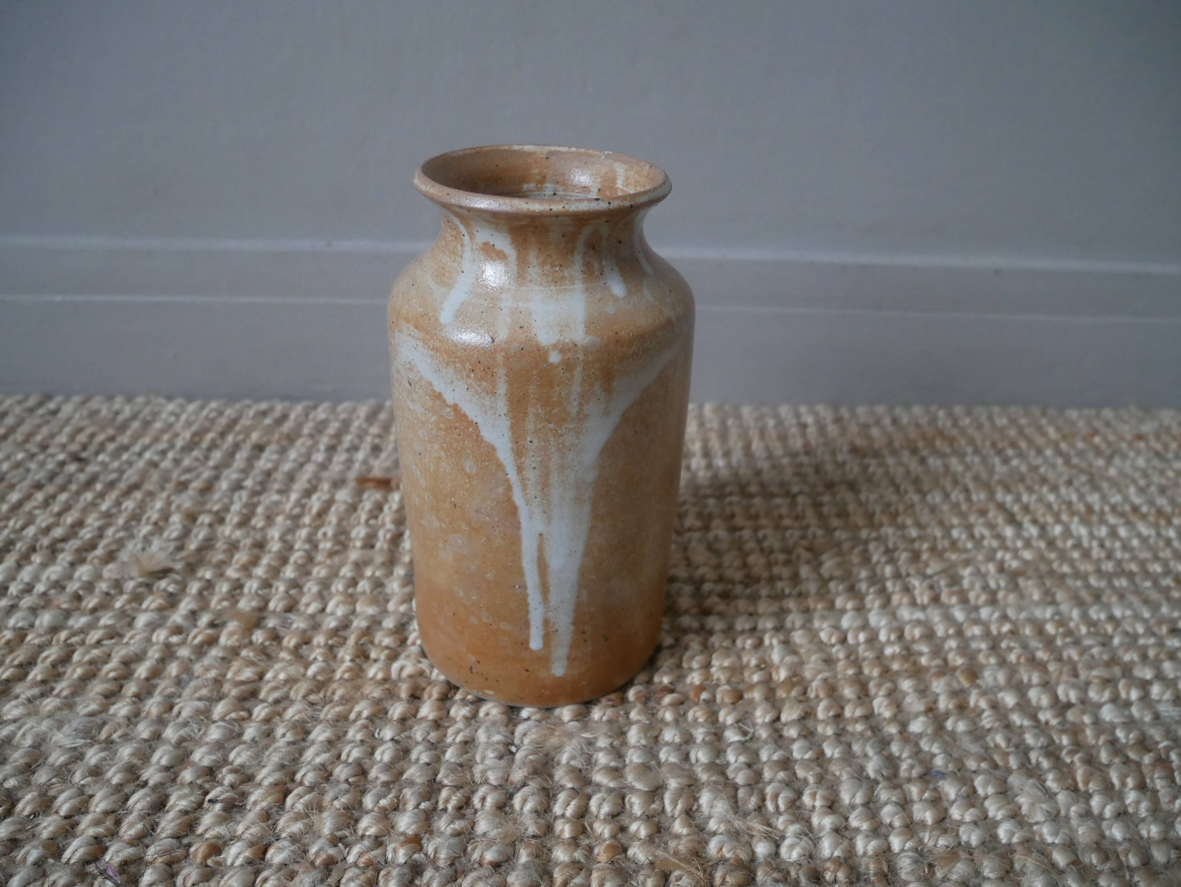 vintage stoneware vase ceramic handmade pottery decoration scandinavian countryside bohemian