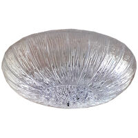 Modern “brindle” transparent murano glass flush mount