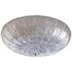 Modern “brindle” transparent murano glass flush mount